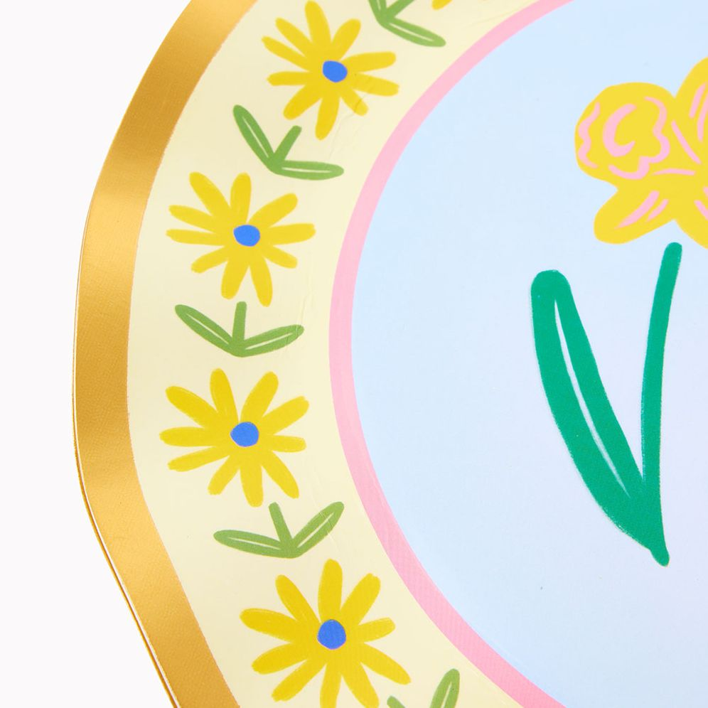 Floral Wavy Dinner Plate - Image 2