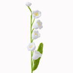 White and Yellow Lily Crochet Flower