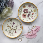 Floral Ceramic Trinket Dish Making Kit