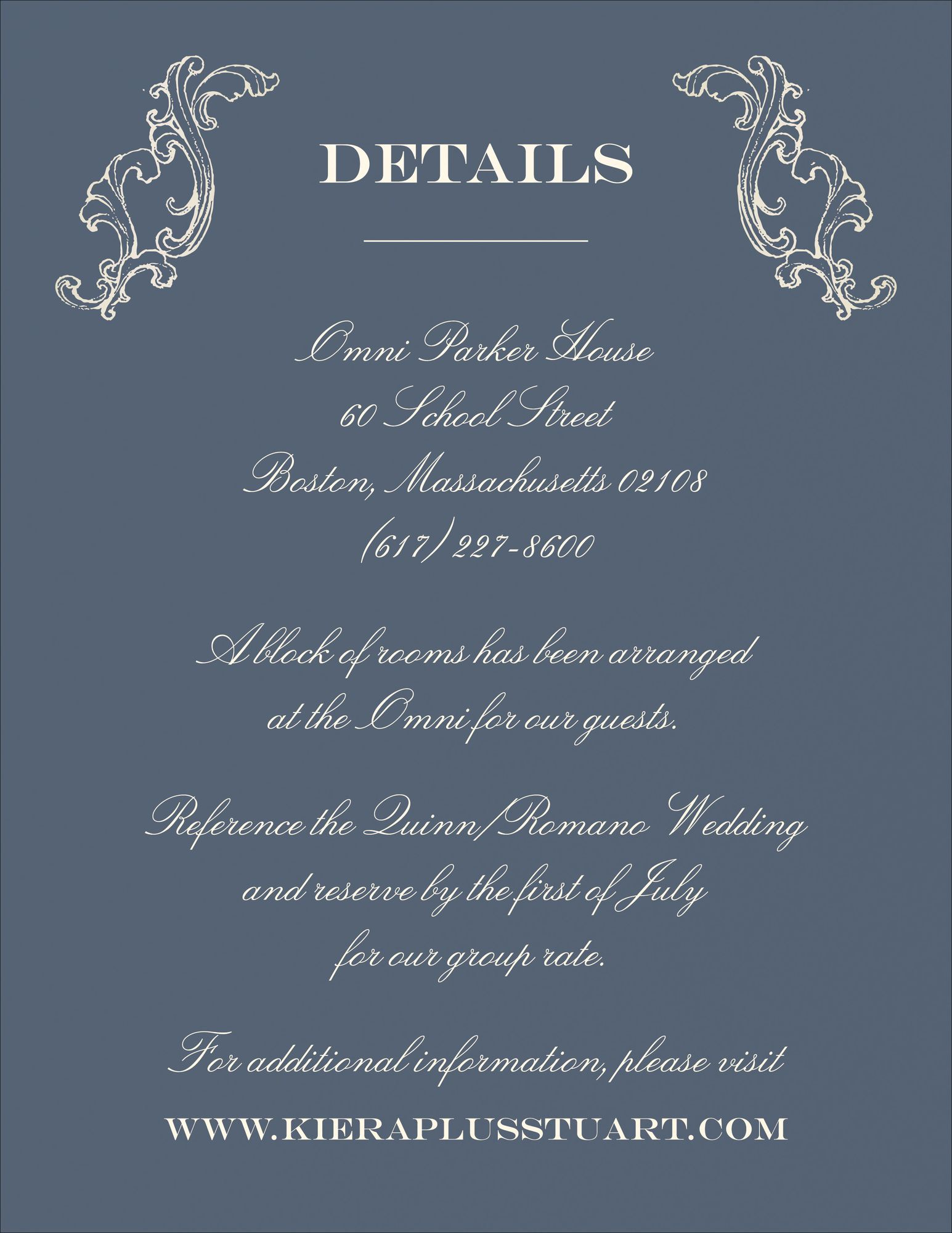 Gilded Filigree Foil Information Card - Image 2