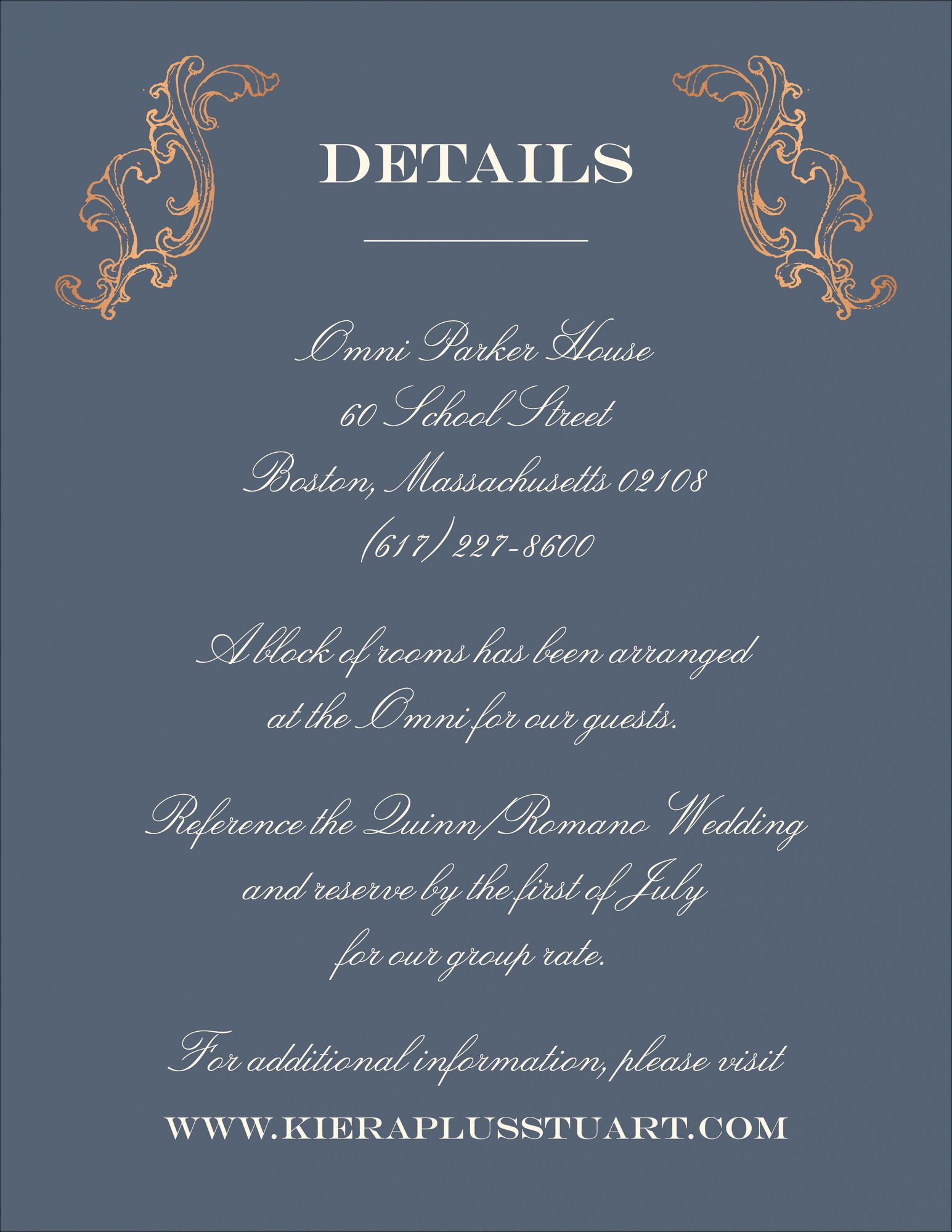 Gilded Filigree Foil Information Card - Image 3