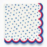 Stars Scalloped Cocktail Napkins