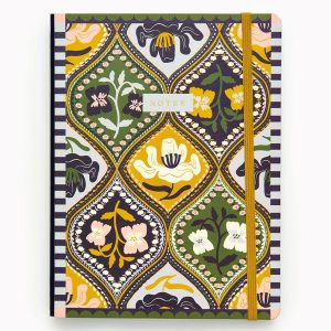 Paper Wasp Diamond Floral Medium Coptic-Bound Journal