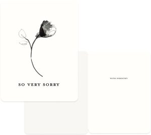 Very Sorry Flower Sympathy Card