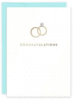 Embellished Rings Wedding Card