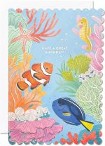 Scalloped Fishes Birthday Card