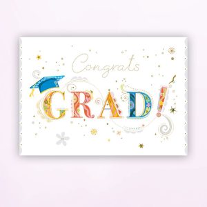 Colorful Text Graduation Card