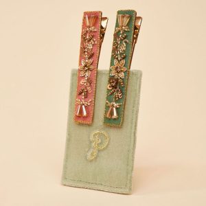 Narrow Jeweled Hair Baret