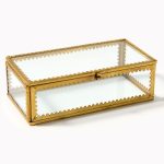 Jeremiah Brent Scalloped Brass Glass Box