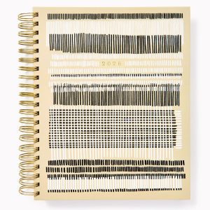 2025-2026 Paper Source B+W Minimalist Weekly Desk Planner