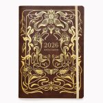 2025-2026 Paper Source Dark Academia Monthly Desk Planner