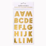 Gold Foil Alpha Sticker Sheet