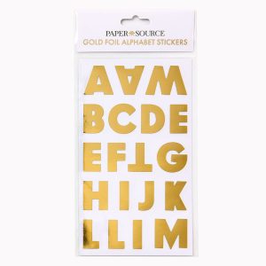 Gold Foil Alpha Sticker Sheet