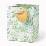 Small Square Watercolor Garden Gift Bag