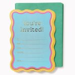Diecut Wavy Party Invitations