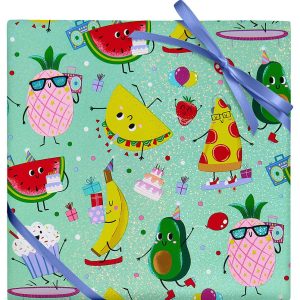 Birthday Jumble Prismatic Continuous Roll Wrap