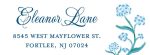 Blue Hydrangea Return Address Label