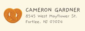 Big Pretzel Return Address Label