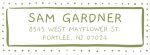 Doodle Dotted Border Return Address Label