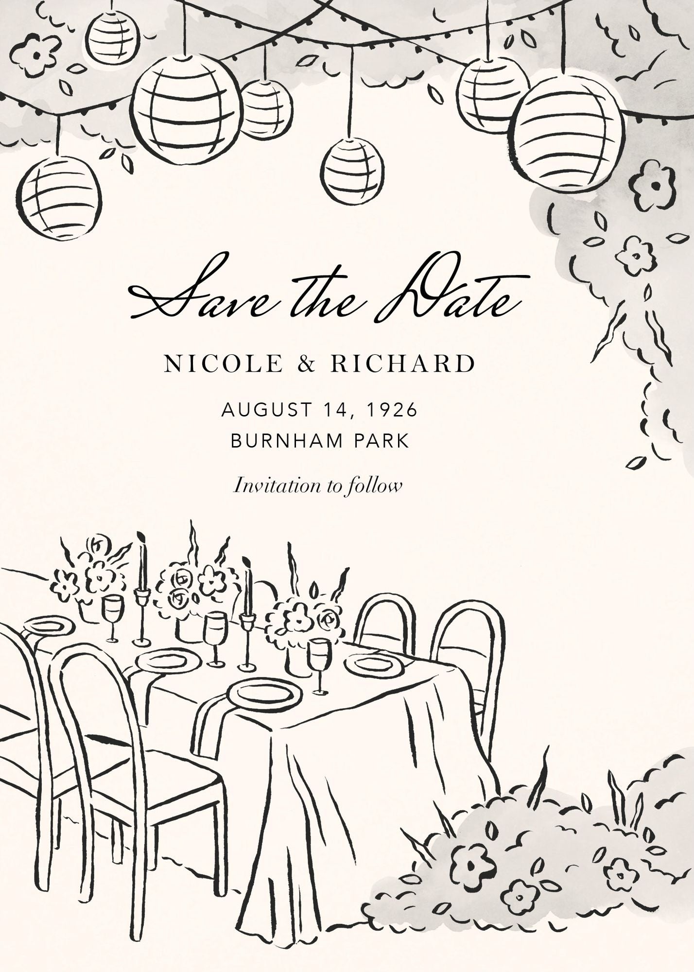 Under the Lanterns Save the Date