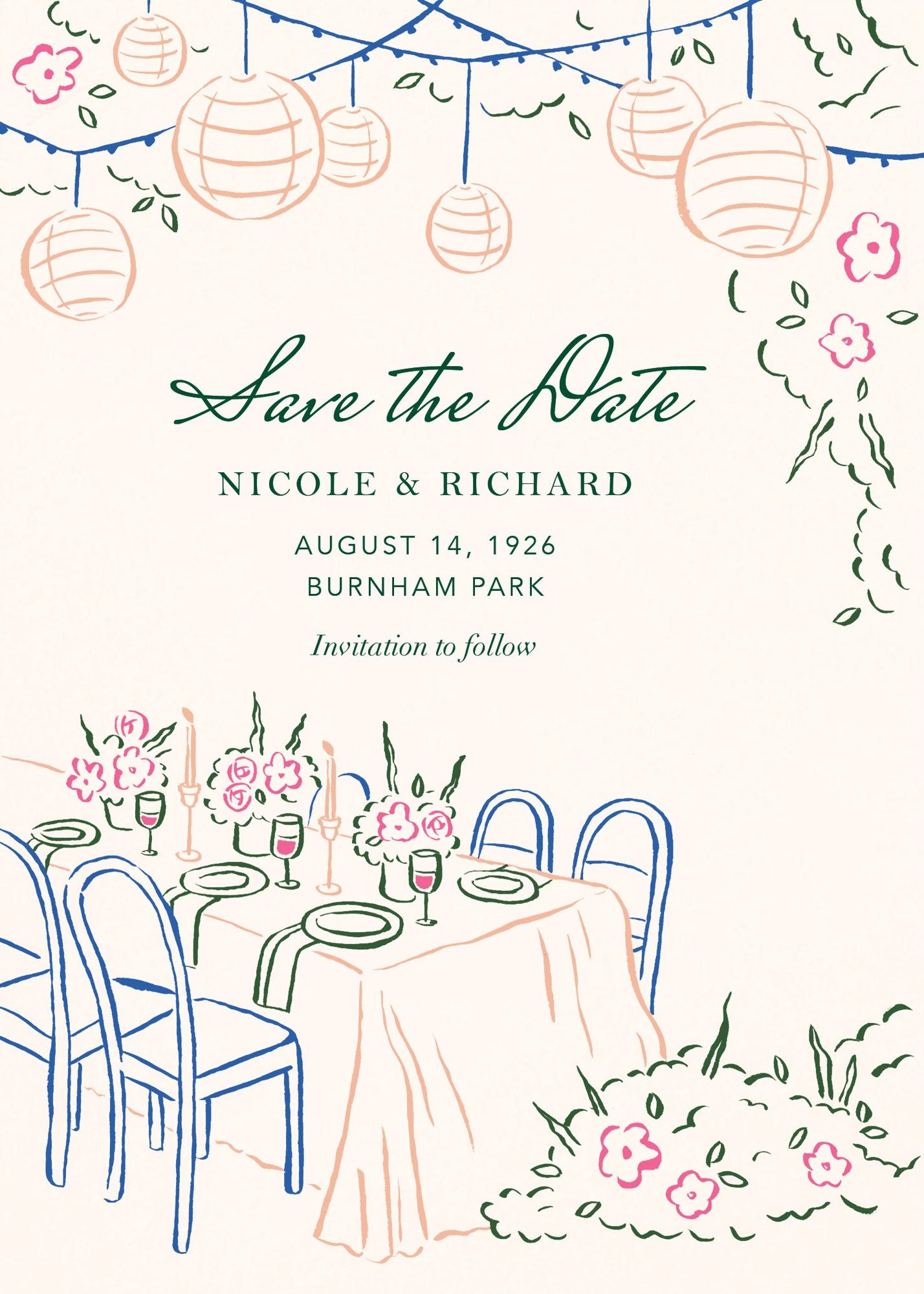 Under the Lanterns Save the Date - Image 2