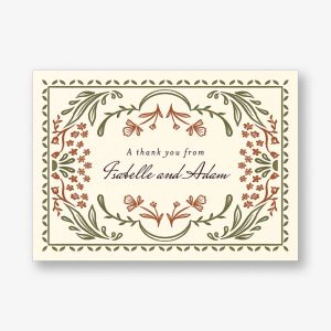 Ornamental Autumn Thank You Card