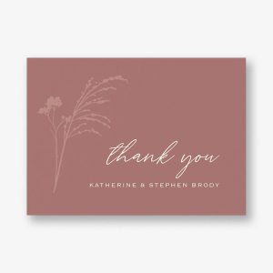 Dried Floral Thank You Card
