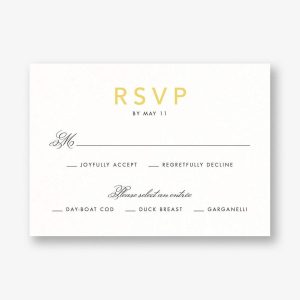 Dripping Floral Response Card