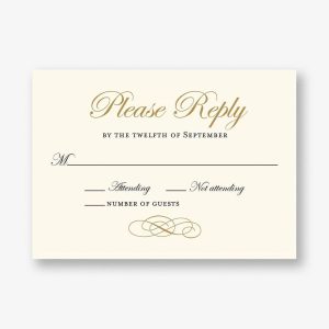 Beaded Border Wedding Response Card