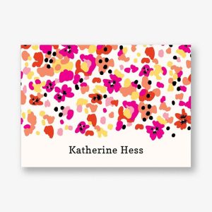 Pink Abstract 4 Bar Stationery