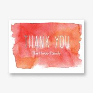Red Watercolor Thank You Notes