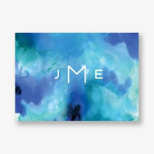 Blue Abstract 4 Bar Stationery
