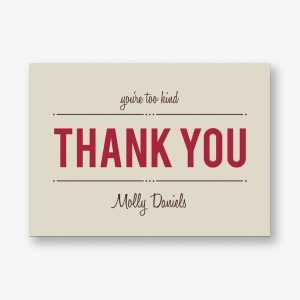 Playbill Thank You 4 Bar Stationery