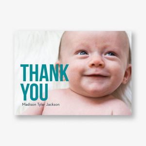 Lower Bebas Photo Baby Thank You Notes