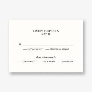 Floral Damask Response Card