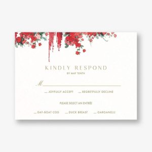 Cascading Florals Response Card