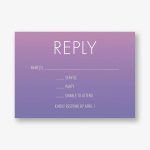 Ombre Bat Mitzvah Response Card