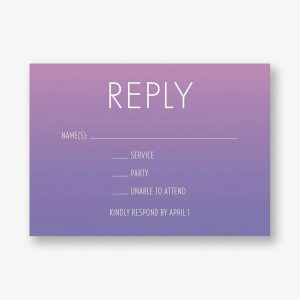 Ombre Bat Mitzvah Response Card
