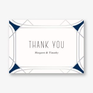 Faceted Gemstone Foil Stamped Stationery