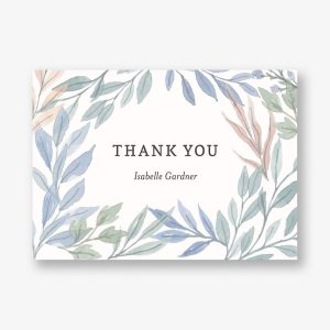 Soft Foliage Thank You Notes