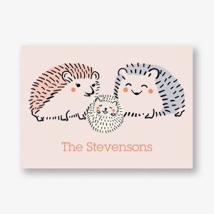 Hedgehogs Baby Thank You Notes