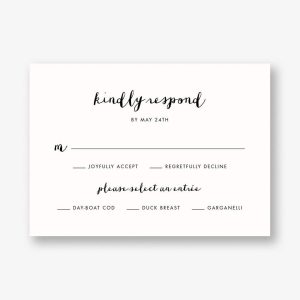 Queen Anne Response Card