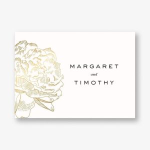 Gilded Peony Stationery