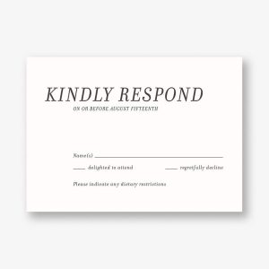 Gilt Floral Frame Response Card