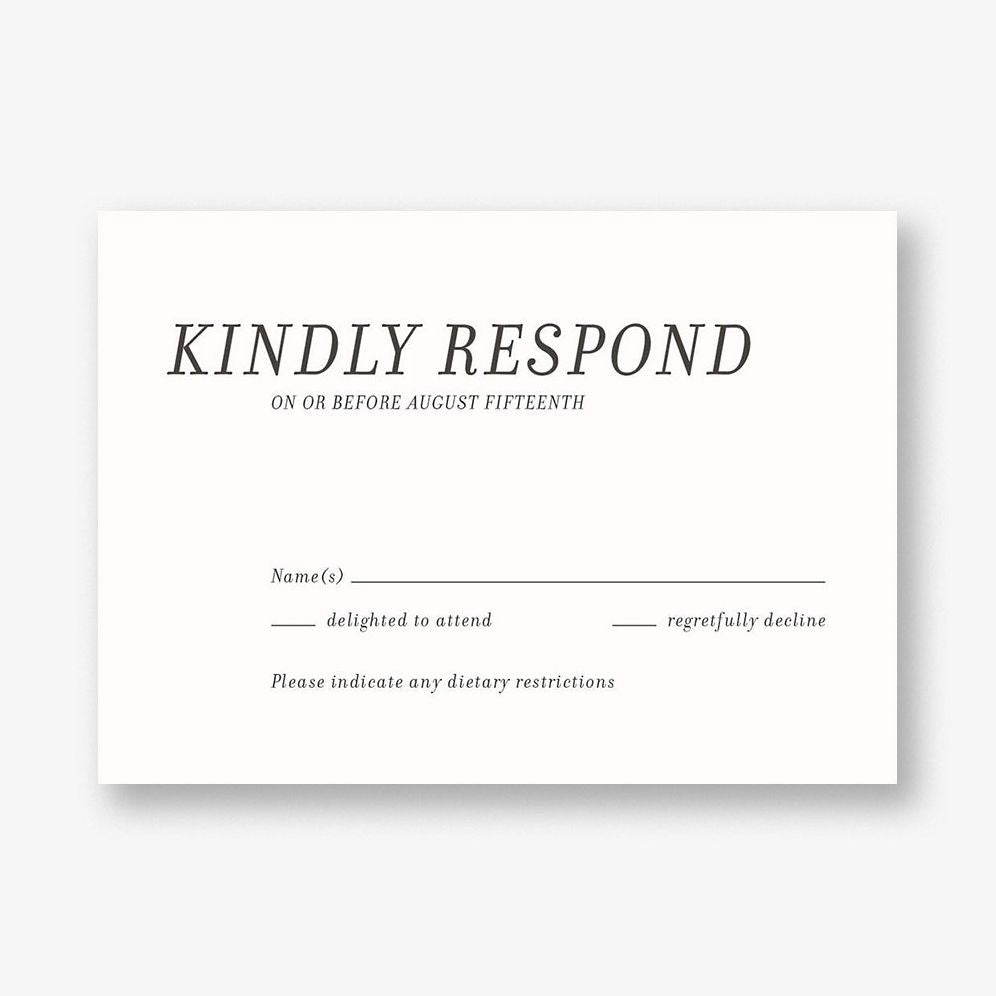 Gilt Floral Frame Response Card