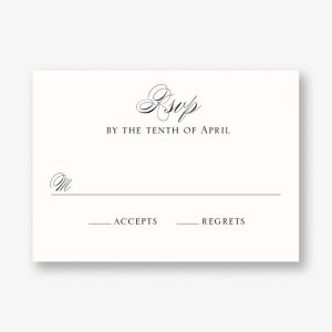 Calligraphy Flourish Response Card