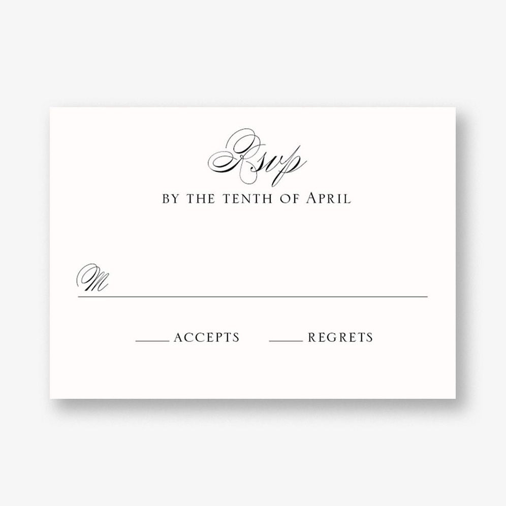 Calligraphy Flourish Response Card