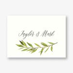 Green Garland Stationery