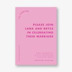 Swish on Pink Wedding Invitation