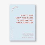 Swish on Blue Wedding Invitation